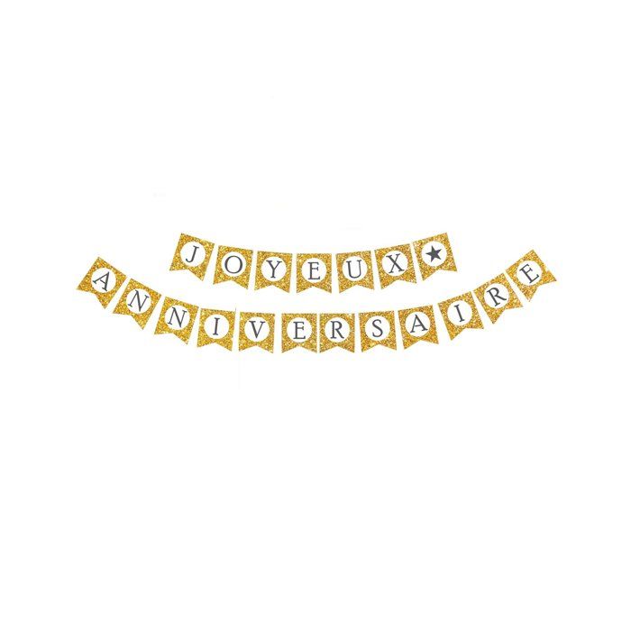 Guirlande Joyeux Anniversaire Or Pailletee Achat Vente Banderole Banniere Bientot Le Black Friday Cdiscount