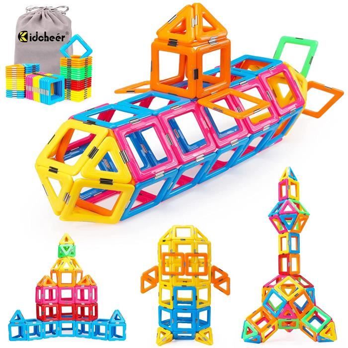 Jeu De Construction Magnétique Enfant 3-8 Ans – 49 Blocs Aimantés Avec Boîte En Fer – Jouet éducatif STEM, Voyage Et Motricité Fine - 10