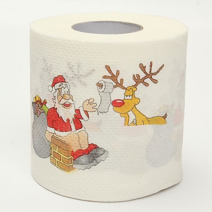 Papier toilette drôle de Noël, cadeau de Noël bâillon, bas de Noël,  vacances -  France