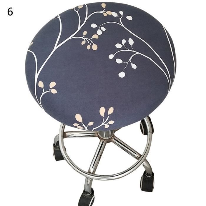 PiccoCasa Lot De 4 Housses De Tabouret De Bar Extensibles Marron Foncé - Avec Bande Élastique