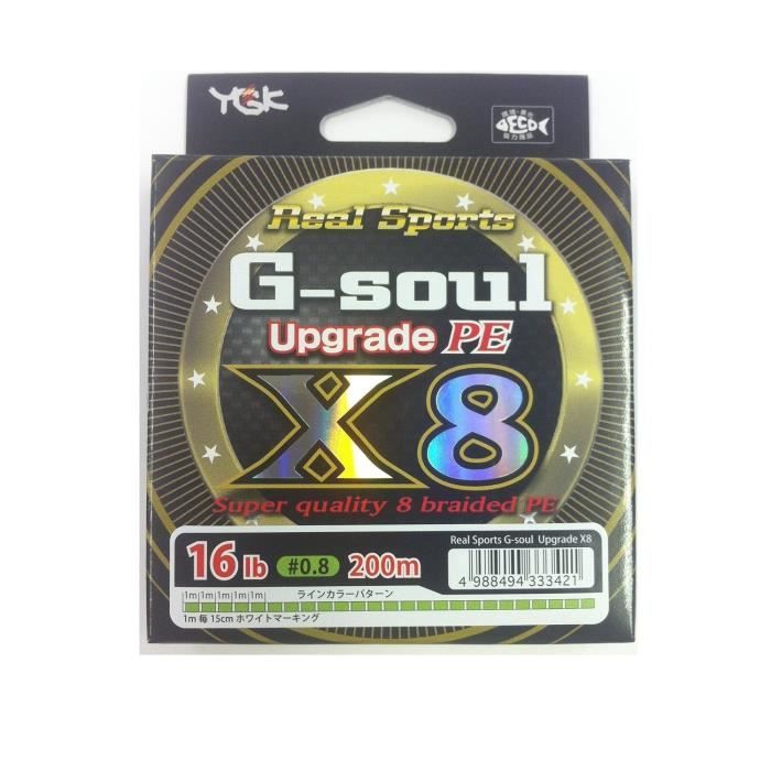 Ygk G Soul X8 Upgrade 16lb Salut Viz Braid Fil Vert De Peche 0 M Cdiscount Sport
