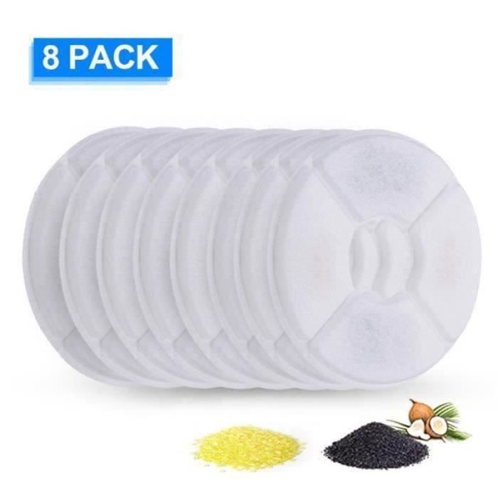 FONTAINE A EAU 8PCS Filtres de fontaine deau pour chat Filtres de rechange pour fontaine à fleurs Distributeur deau pour fontaine