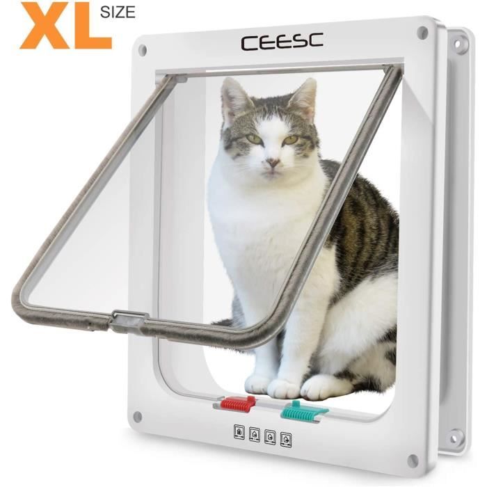 Ceesc Grande Chatiere Taille Exterieure 28cm X 24 9cm Verrouillage A 4 Voies Chatiere Pour Chats Et Petits Chiens De Cdiscount Animalerie Ceesc Grande Chatiere Taille Exterieure 28cm X 24 9cm Verrouillage A 4 Voies Chatiere Pour Chats Et Petits Chiens De Cdiscount Animalerie