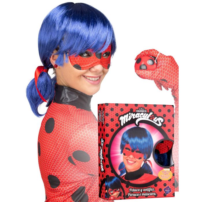 ▷ Déguisement Ladybug avec perruque pour fille