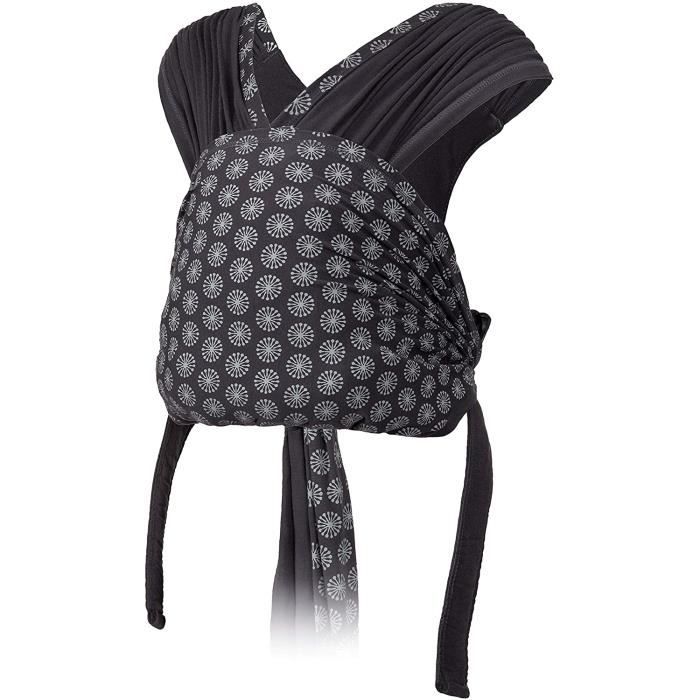Infantino Porte bébé Together - Echarpe préformée facile à mettre en tissu extensible, avec assise ergonomique, mode de portage vent