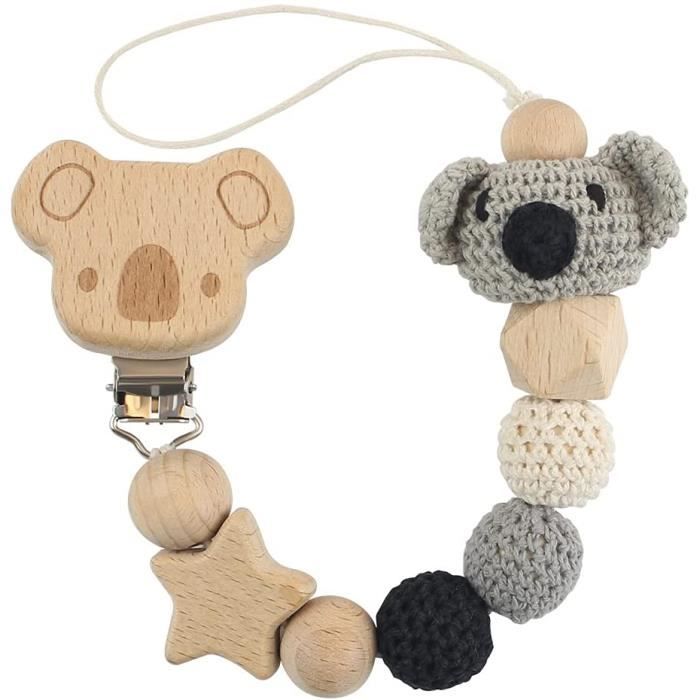 Attache Sucette Fille Porte Sucette Bebe Attache Tetine Garcon Tetine Dentition Attache Tetine Bois Perles Crochet Attache Doudou Cdiscount Puericulture Eveil Bebe