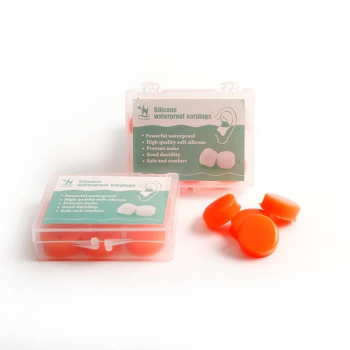 6 Paires De Bouchons D’oreille En Silicone KSBBHDS – TPE, 14x29 Mm, Cordon 60 Cm, Jaune/orange/bleu, Pour Natation, Sommeil, Travail
