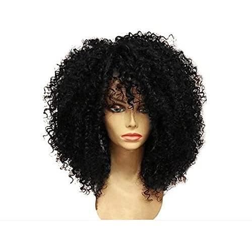 Perruque Synthtique Afro Boucle Superpose Perruque Coupe De Cheveux  MiLongue Naturel Chocolat Noir Cheveux Synthtiques 14 pou[8724] - Cdiscount  Au quotidien
