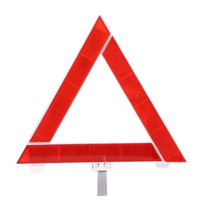 Drfeify triangle réfléchissant Panneau de signalisation triangulaire réfléchissant de voiture pliable Panneau d'avertissement de