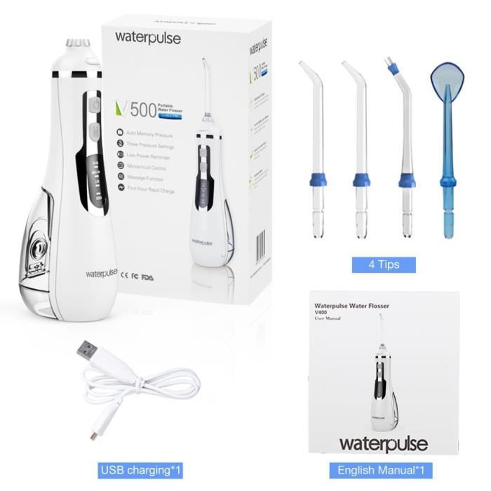 Irrigateur Buccal Portable Rechargeable USB - 3 Modes, 4 Embouts