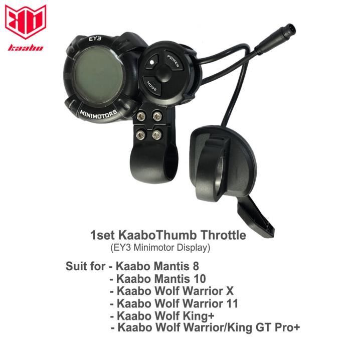 Trottinette,afficheur d'accélérateur de pouce Minimotor EY3, pour Kaabo Mantis 8-10 Wolf Warrior X-11 King + - EY3 Thumb Throttle