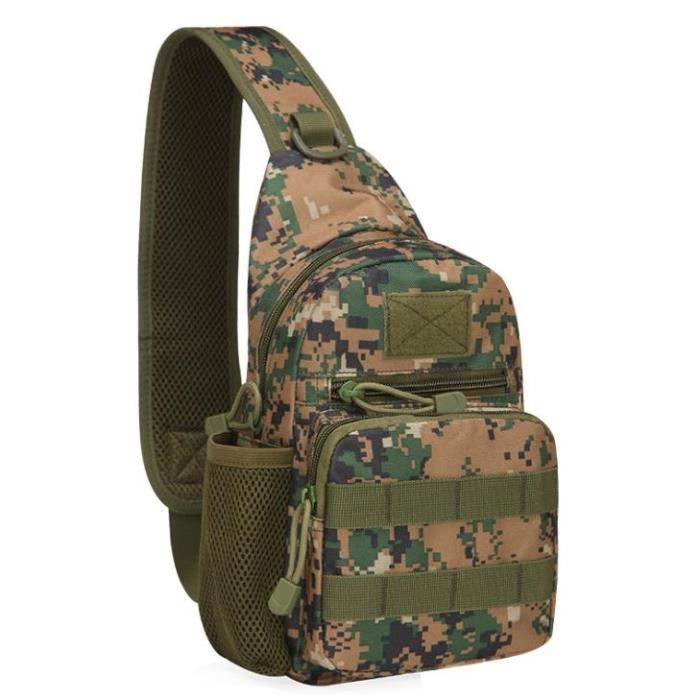 Sac à Dos Bandoulière Militaire Mil-Tec - Noir Camouflage - Neuf Sous Emballage - Pour Randonnée, Airsoft