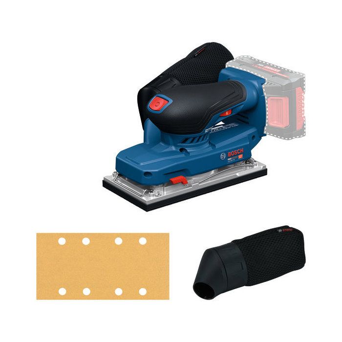 Bosch PRO 18V System Ponceuse vibrante sans fil GSS18V 18 avec sac à poussières feuille abrasive