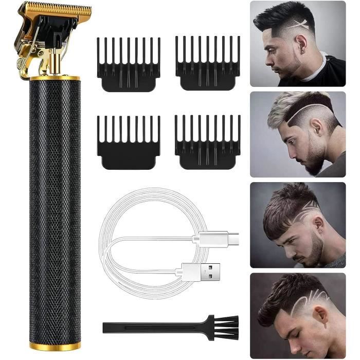 Tondeuse Cheveux Et Barbe électrique - 4 Têtes De Coupe (0.3mm à 1.2mm), Facile D'utilisation, Neuf