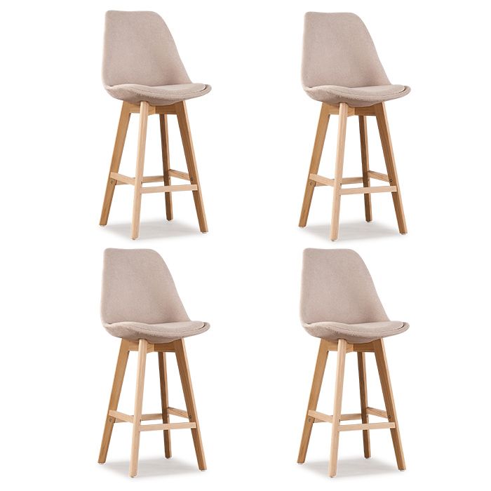 Lot de 4 tabourets de bar beige - Gotteborg Lot de 4 tabourets de bar beige - Gotteborg