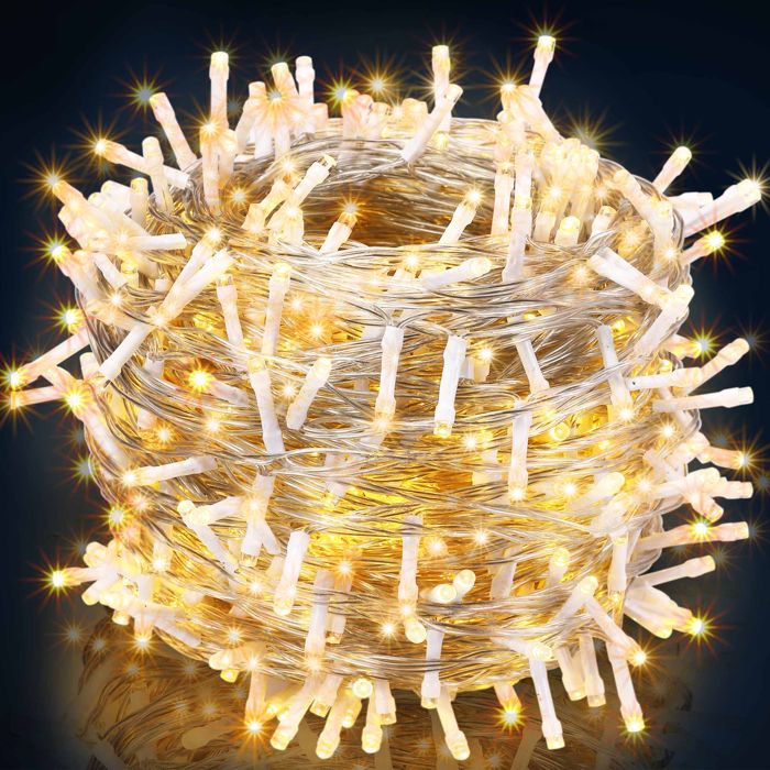 Guirlande lumineuse 600 LED 20m illumination Blanc chaud décoration Noël éclairage cascade intérieur extérieur