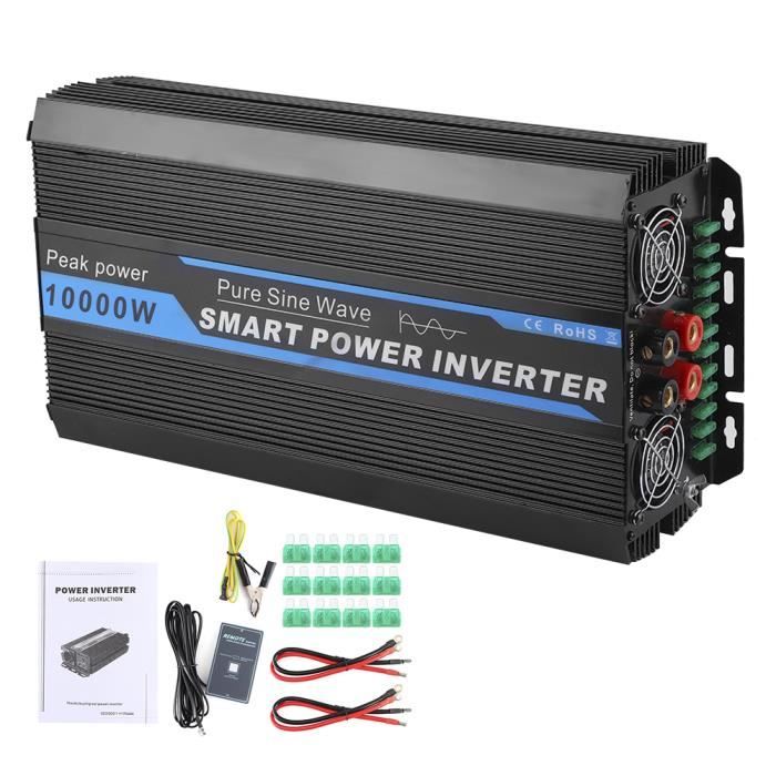 Convertisseur de puissance de voiture onduleur transformateur pur onduleur de tension à onde sinusoïdale 12V à 220V-240V 10000W