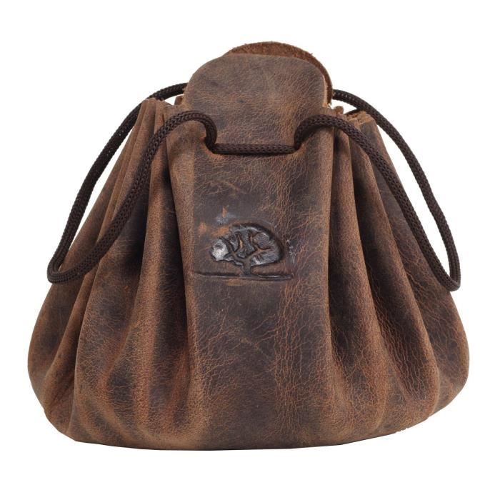Greenburry Vintage Porte-monnaie bourse cuir 7,5 cm braun