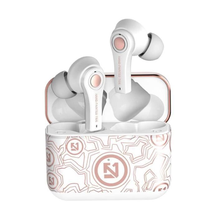 Hifi TS-100 Vrai Sans Fil \u00c9couteurs Bluetooth 5.0 Contr\u00f4le Tactile avec Cas de Charge IPX5 \u00c0 La ...