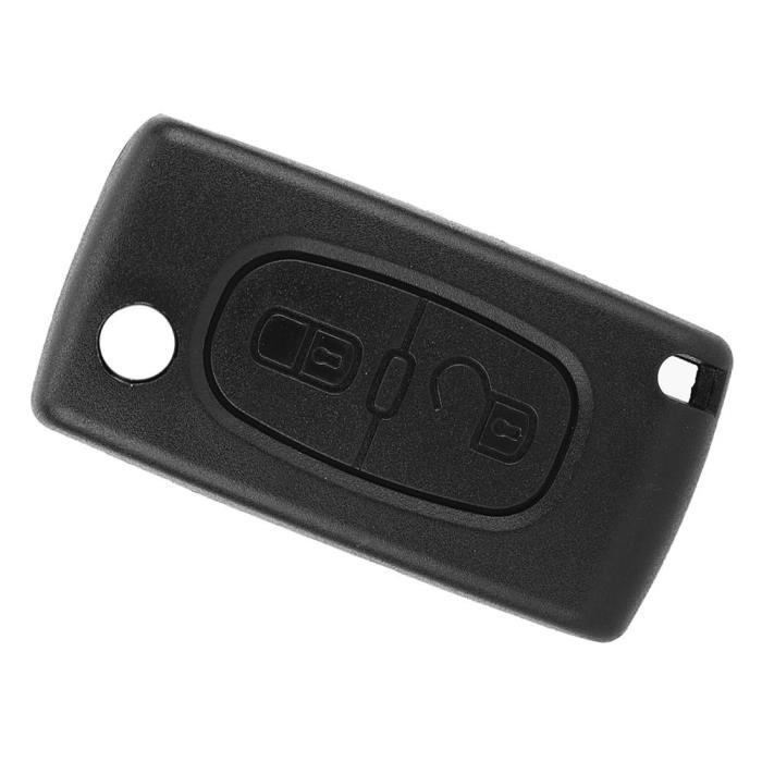 HURRISE coque porte-clés Couverture de coque de porte-clés à distance à 2 boutons pour citroën C2 C3 Xsara Picasso C4