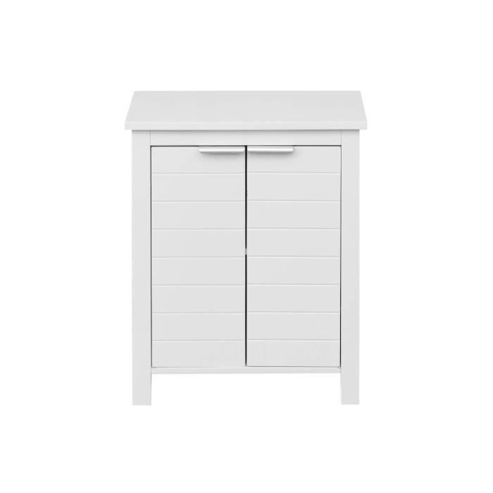 Armoire Murale Salle De Bain Blanche - 2 Portes, étagère, Rangement Mural Sans Encombrement - 2