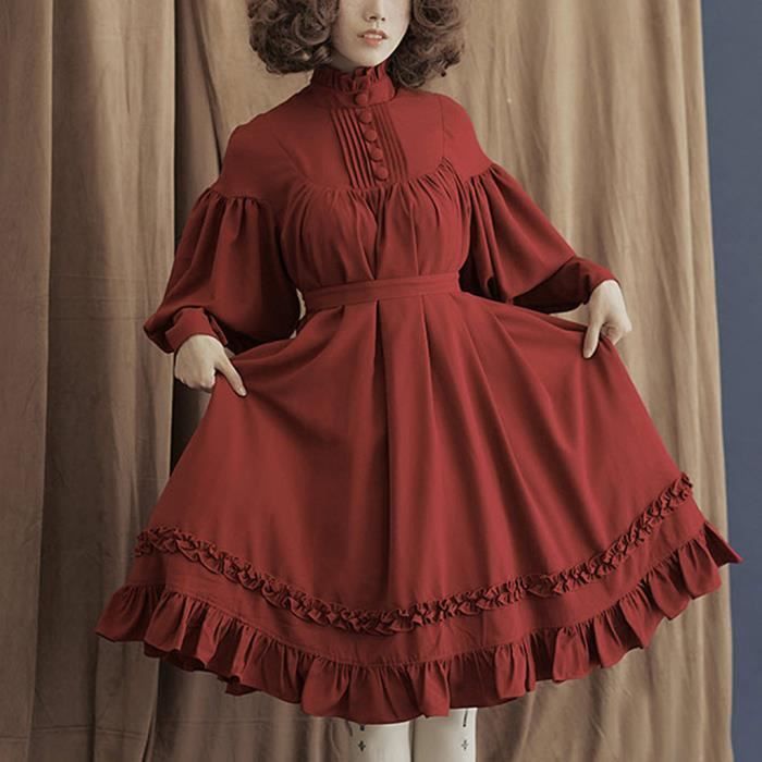 Robe ample rouge on sale