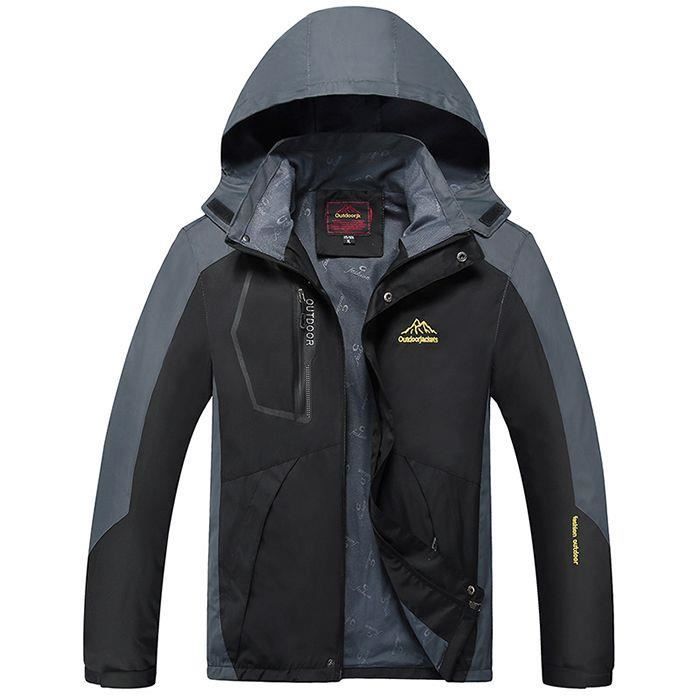 Exterieur Couple Veste Coupe Vent Coupe Pluie Section Mince Grande Taille Veste Pour Homme Et Femme Noir Cdiscount Pret A Porter