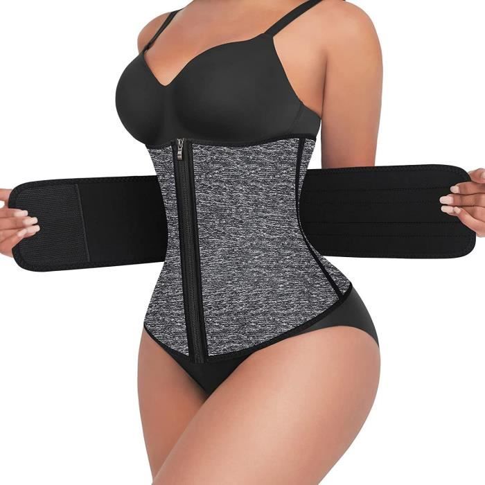 bustier - corset ceinture de sudation femme amincissante gaine ventre plat néoprène sport réglable pour fitness sauna