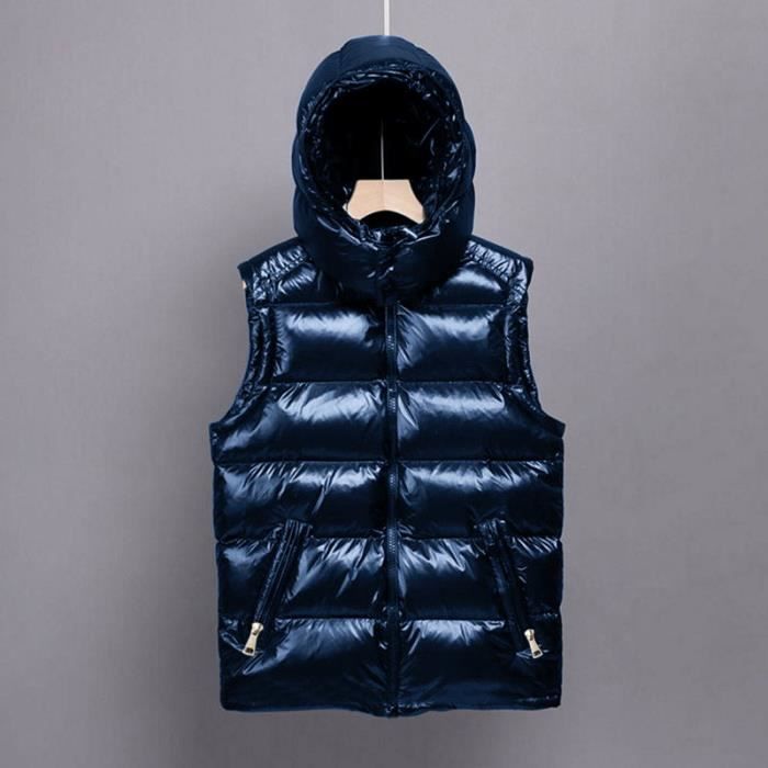 Gilet Hiver Enfant Cartoon Sans Manches - Manteau Chaud Éléphant Tigre Double Face