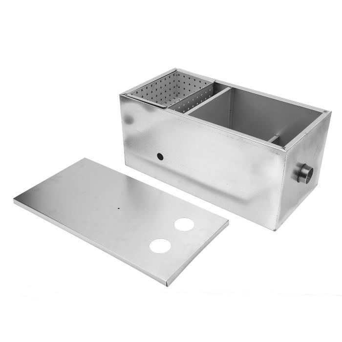 Piège à Graisse Commercial 33 L En Inox - Pour Restaurants, Cuisines Professionnelles