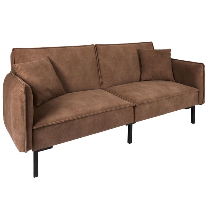 Canapé - HOME DECO FACTORY - CLUB - Convertible - Marron