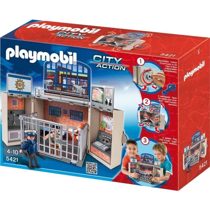 PLAYMOBIL - Coffre Poste de Police - 2 personnages - A partir de 4 ans -  Cdiscount Jeux - Jouets