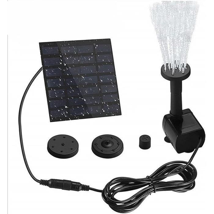 Fontaine Solaire Flottante Anluomafuy - Pompe 1.5W, 6 Buses, Pour Bassin Ou Jardin - Écologique, Sans Batterie