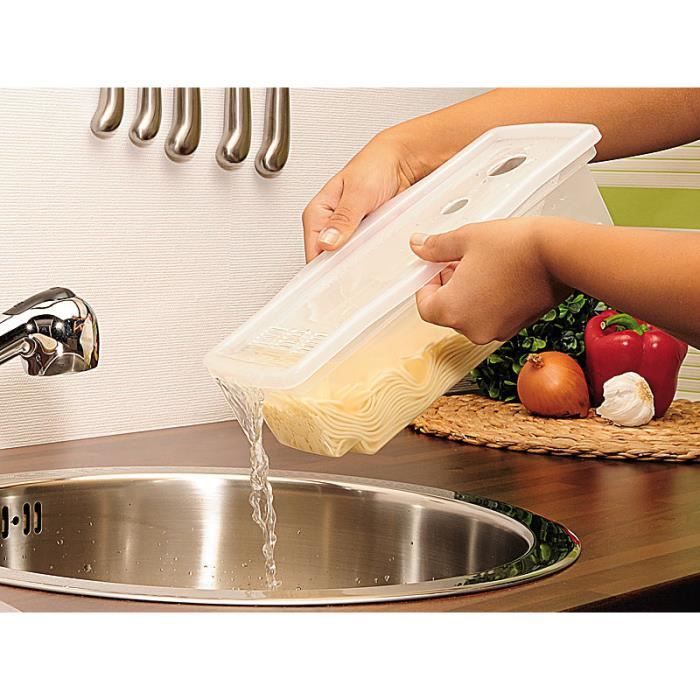Cuiseur à Pâtes à Micro-ondes Avec Passoire 1,3 L Cuissier De