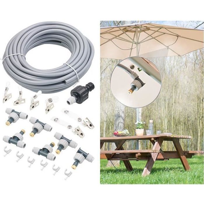 Systeme De Brumisation Avec Tuyau 10 M Et 6 Buses Mobiles En Metal Achat Vente Brumisateur D Exterieur Systeme De Brumisation Avec Cdiscount