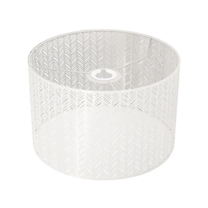 Abat-jour Tambour Tressé Vigne Naturel - Haut 20 Cm × Bas 14 Cm - E27/E14 - Style Boho Champêtre