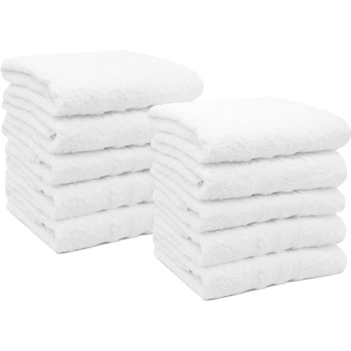 Lot De Serviettes De Toilette Vintage - Assortiment De Roses Et Blanches - Coton Doux
