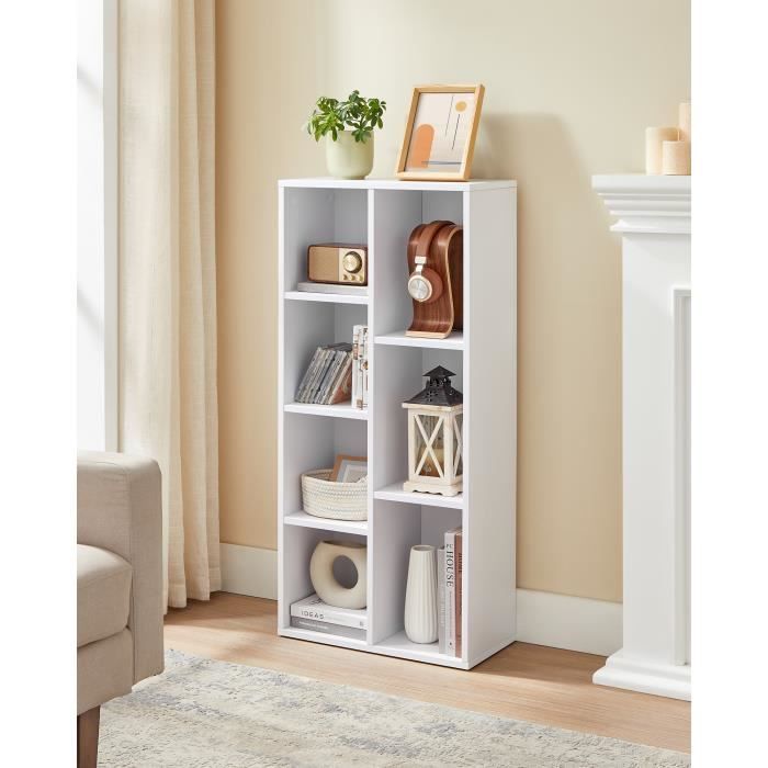 VASAGLE Bibliothèque rustique Étagère à 6 niveaux Meuble de rangement  Cloison séparateur 70 x 24 x 190,5 cm LBC61BX - Cdiscount Maison