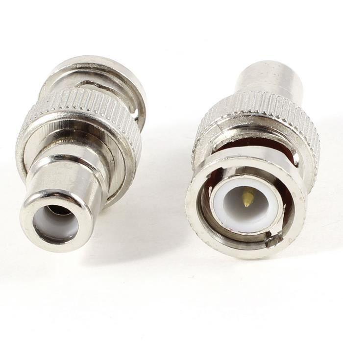 Connecteur Industriel Sourcingmap Lot De 2 Connecteurs Bnc Male A Rca Femelle Adaptateur Connecteur Coaxial Cable Argente Achat Vente Connecteur Industriel Sourcingmap Lot De 2 Cdiscount