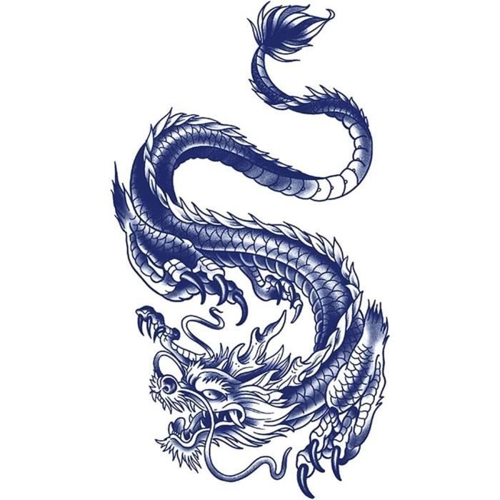 Tatouage Temporaire Dragon <br> Japonais main image 1