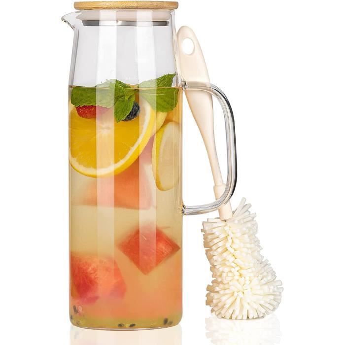 Pichet En Verre 1l Avec Couvercle