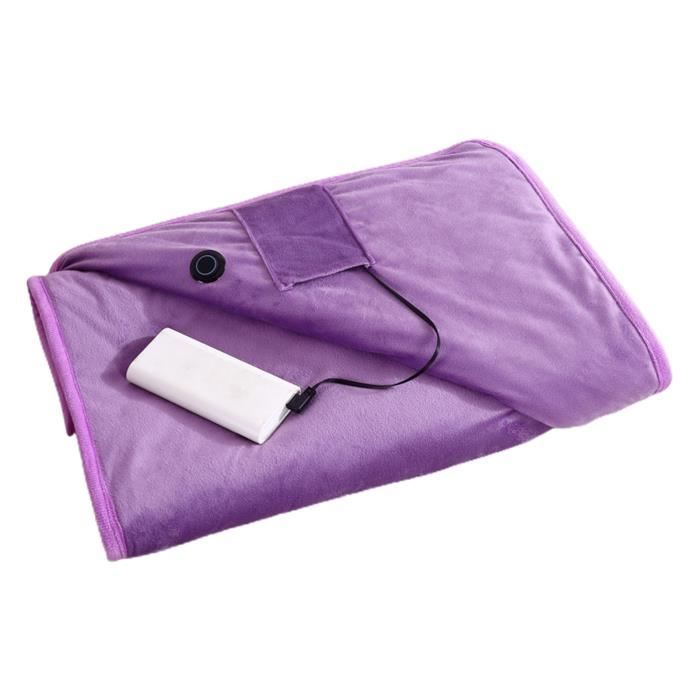 SURENHAP Couverture électrique Couverture chauffante USB portable avec fonction de synchronisation réglage à 3 luminaire pack