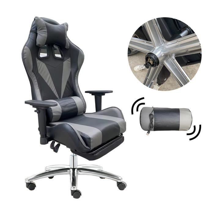SWAREY Siège gaming électrique avec Repose-pieds et Masseur Lombaire Chaise  de Bureau Massage Fauteuil Massant Gamer - Cdiscount Informatique