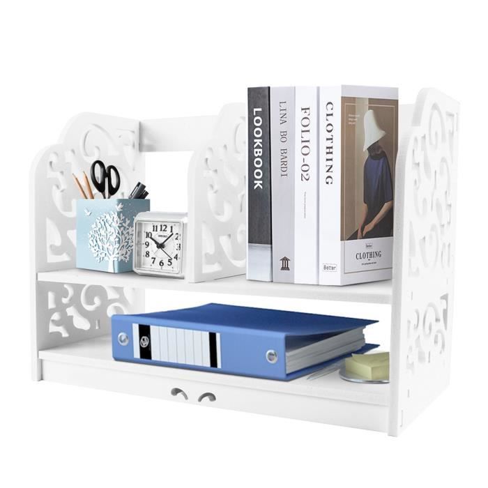 Tbest Étagère à livres de bureau Book Shelf, Desktop Book Shelf, 2