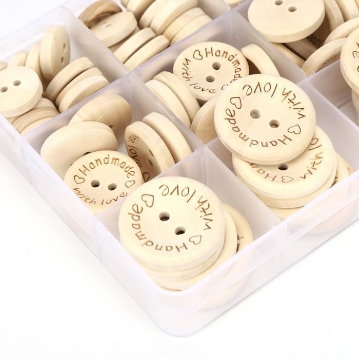 Bouton en bois 2 trous '3B Com' - La Fourmi creative Bouton en bois 2 trous '3B Com' - La Fourmi creative