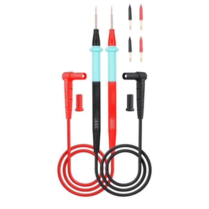 Jeu De 2 Sondes Multimètre Avec Pointes 1 Mm - Accessoire Test Électrique