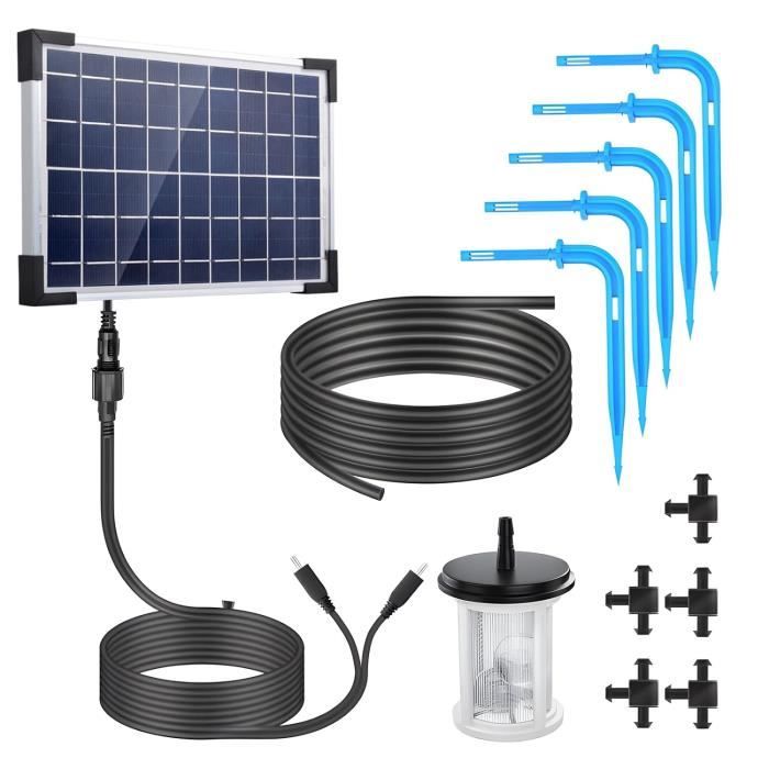 Kit D'arrosage Goutte à Goutte Solaire Automatique Pour Potager – Écologique, 15 Goutteurs