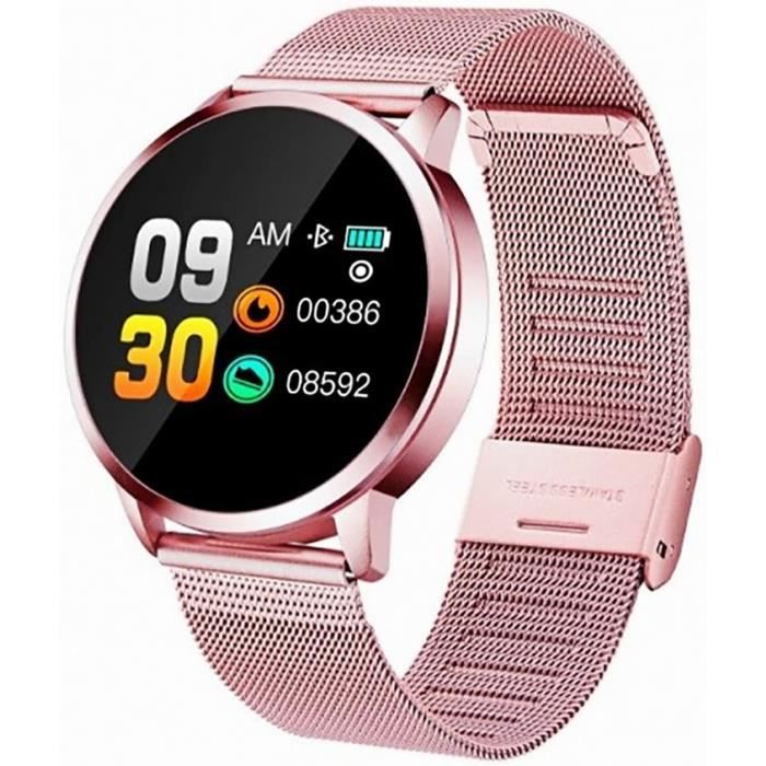 Montre Digitale Femme Sport Rose En Silicone - Affichage Numérique Avec Alarme