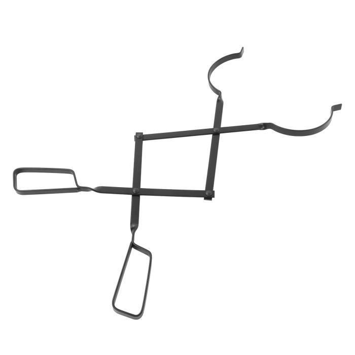Pince Universelle Pour Bois De Chauffage - Longue Pince En Acier Inoxydable Et Bois De Hêtre