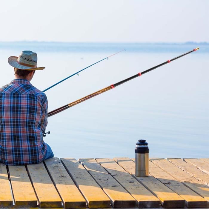 Poignée De Canne à Pêche En Liège Et Bois - Accessoire Portable Pour Canne Eau Douce - Neuf